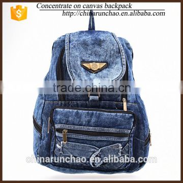 vintage durable canvas travel backpack for cowboy teens girls