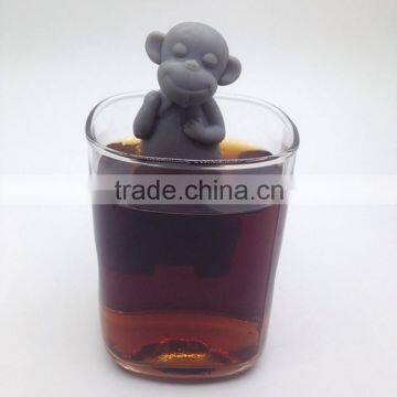 New design bath monkey silicone tea infuser silicone Tea Strainer Infusers