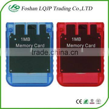 New for PS1 for Play station One 1MB Memory Card for PS2 Compatible Twin Pack Red & Blue