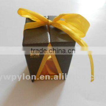 2014 newly design ribbon fancy paper perfume box