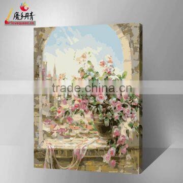 Top Sales From Yiwu Factory With New Design Drawing Painting bu Numbers on Canvas Oil Painting