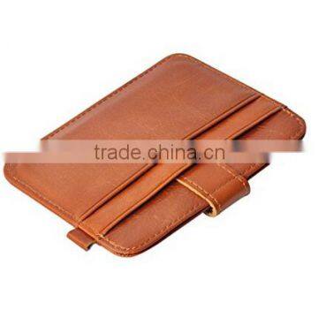 BOSHIHO Genuine Leather Card Holder Key Ring Card Protector ID Holder photo-2