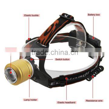 Dual Light Source LED Headlamp Rotating The Focusing Fishing Headlights With 2 x 18650 Li-ion Rechargeable Batteries+1 x Charger photo-3