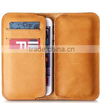 Multifunction leather phone wallet soft real leather