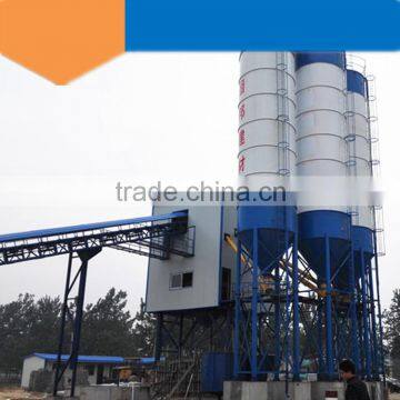 concrete batching equipment HLS120 with belt conveyor transporting cement