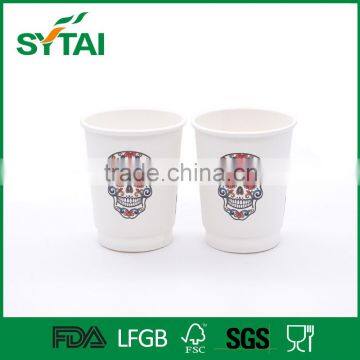 Wholesale custom printed disposable double thick wall coffee cups