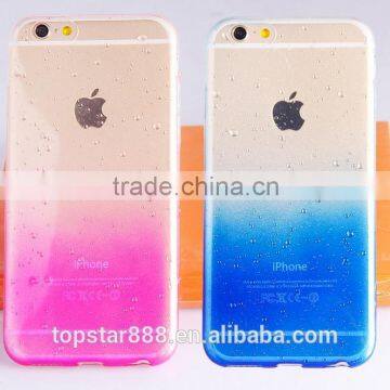 Colorful water-drop tpu phone case ,Beautiful tpu case for iphone 6 , waterproof tpu fabric phone case .