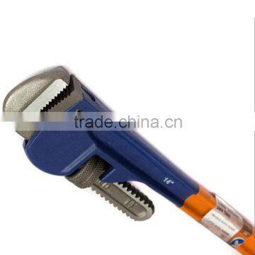 Carbon steel pipe wrench dipped handle