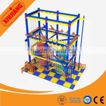 Indoor jungle gym playground, Attractive rope course climbing frames