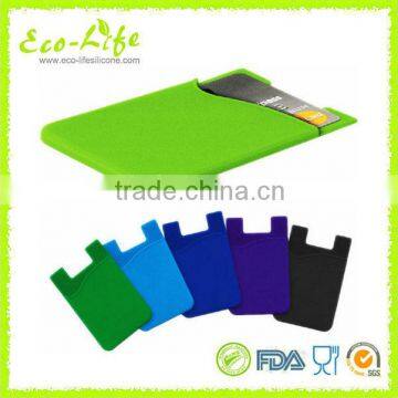 Printing Your Logo 3M Sticker Paste phone card sets/ phone Back Silicone Smart Wallet