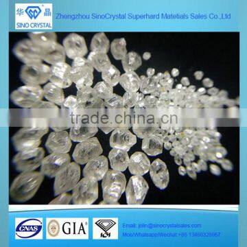 Gem stone white HPHT man made synthetic rough diamond