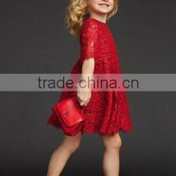 Kids Clothes Factory Manufacturer Eco-friendly Short Sleeve Little Girls Lace dresses