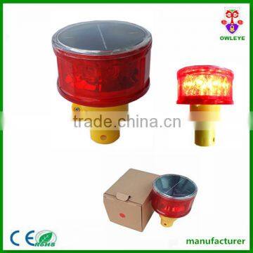 Red Led Flashing Solar Energy Barrier Lamp for Road Safety photo-5
