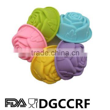 Soft texture and novelty cake mold silicone in rose flower shape