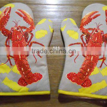 100%cotton kitchen one finger half oven mitten glove