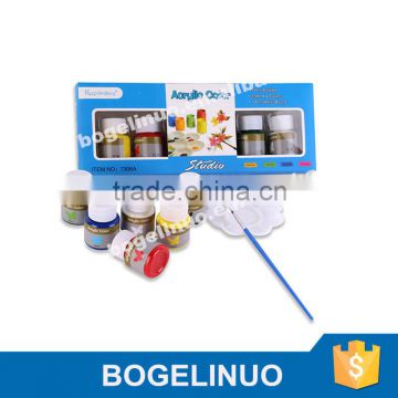 6 colours acrylic paint set for children