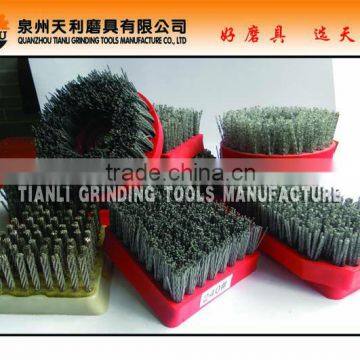 abrasive brush for polishing stone