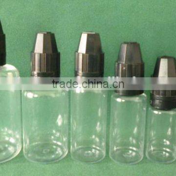 10ml plastic brown e cigarette liquid empty PET transparent bottle with dropper cap