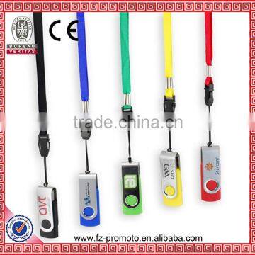 Customized personalized Imprinted logo 3/4" polyester Lanyards with USB