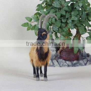 real fur animal giant size handicraft sheep plush wholesale garden ornaments