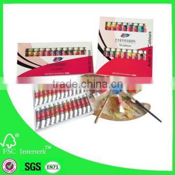 Wholesale artist oil colours set 12ml with 18 colors