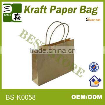 Brown paper handle bags with paper twisted bag handle