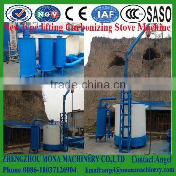 The lifting type smokeless biocoal/biochar making machine for carbonizing