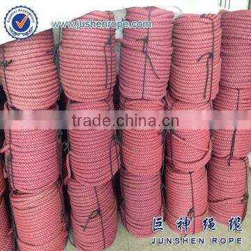 3 strand PP combination rope with steel core