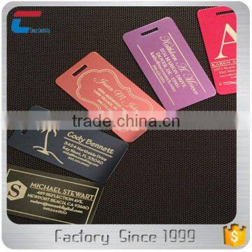 custom water resistant plastic pvc plain luggage tag printer