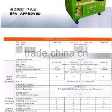 3.0kw/8hp Single-phase Liquefied Petroleum Gas Generator Engine