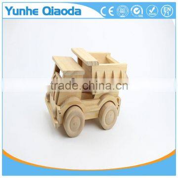 Wood 3D Vehicle Puzzles Truck 3D Woodcraft Kit Assemble Paint DIY 3D Puzzle Toys for Kids Adults the Best Birthday Gift photo-2