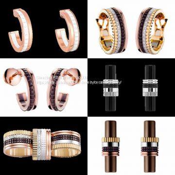 Gold Plating Diamond Imitationring Zirconia Ceramic Loop