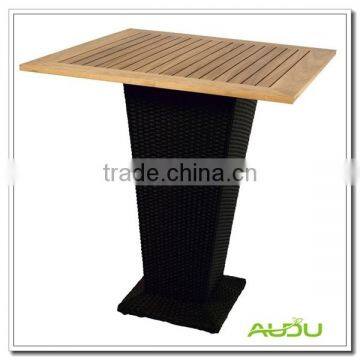 Audu Patio Bar Set/Patio 5 Pieces Knock Down Wood Bar Table Set photo-2