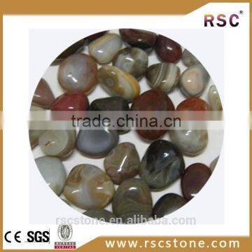 Cheap price multicolor marble pebble for hot sale