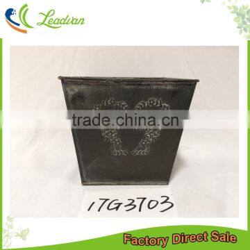 Cheap Wholesale Garden Gnomes Hot Sale Square Large Black Flower Pots for Office