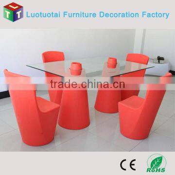 Rechargeable Battery Operated Led Dining Table and Chair With Color Change photo-5