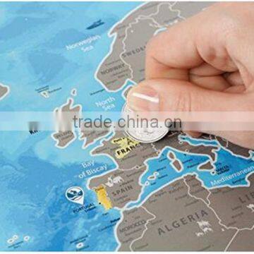 Detailed World Map With Scratch off Stickers Large Size and Tube Packaging photo-3