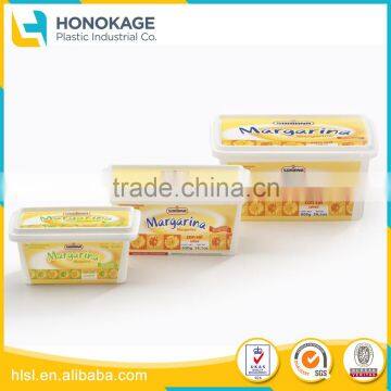 Plastic Food Container Rectangular with Lid,Margarine Plastic Container Packaging