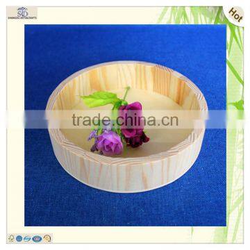 professional factory round delicate original color pine wooden tray