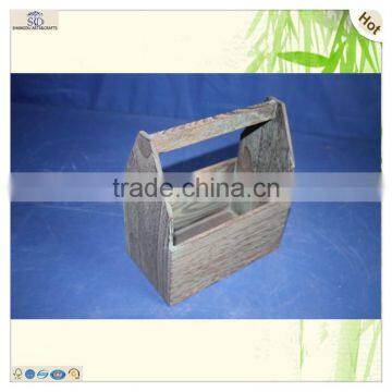 Handmade Antique Wooden Beer Wine Rack Holder photo-4