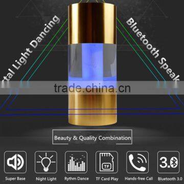LED Crystal Light Dancing Bluetooth Speaker, Creative Cylinder Bluetooth LED Light Flashing Bluetooth Speaker Support TF Card