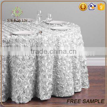 Luxury Rossete Table Cloth for Wedding photo-4