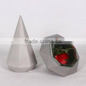 Geometrical Shape Inlaid Mirror Natural Plain Concrete Designer Home Decor photo-4