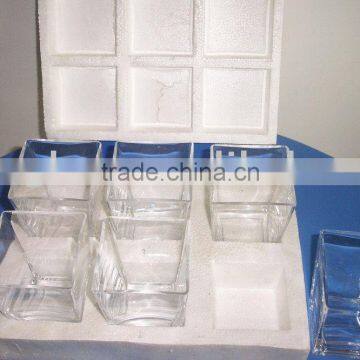 square glass vase,clear flower vase,glassware