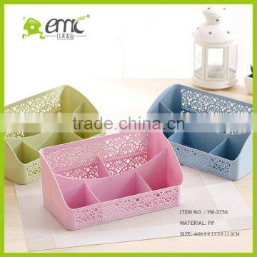emc Desktop Household Makeup Storage Plastic Box with dividers