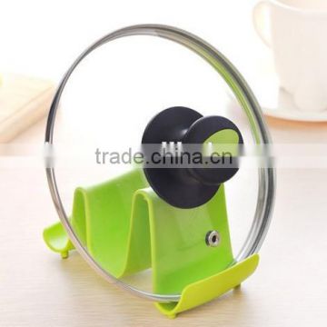 Wave Shape Kitchen Plastic Cooking Utensil Plastic Pot Pan Lid Stand Holder Rack