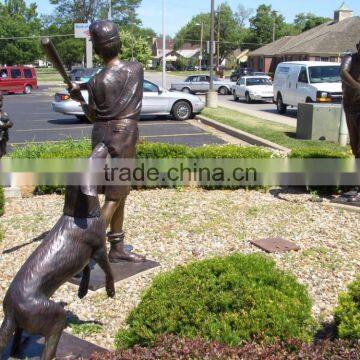 Bronze Foundry Lost Casting Wax Baseball Boy Statue for Home Decor photo-3