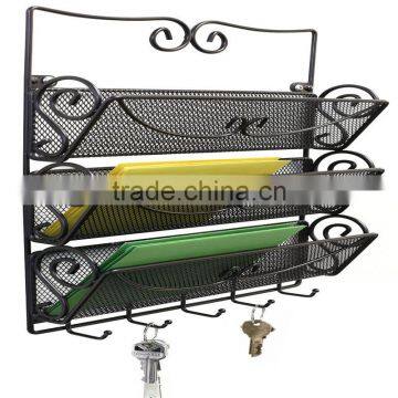 2017 Wholesale Wall Letter Holder, Letter Holder & Key Rack for Office, Kitchen-Wall Mount, Bronze photo-3