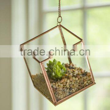 Home Decorate Glass Hanging Cube Terrarium