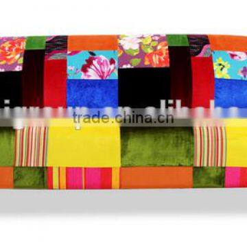 Classic Elegant Spanish Style Sharp Contrast Patchwork Three Sear Sofa BF11-0624a-02 photo-6